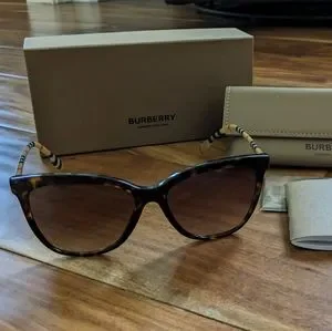 Burberry Square 56mm Dark Havana  Sunglass with Case New in Box ❤️ Burberry | Accessories | Burberry Square 56mm Dark Havana  main image 4